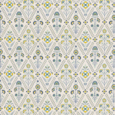 G P & J BAKER BF10998.1.0 PERRYCROFT BLUE Fabric - Eade's Wallpaper
