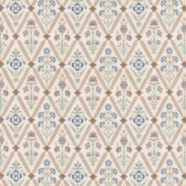 G P & J BAKER BF10998.3.0 PERRYCROFT CORAL Fabric - Eade's Wallpaper