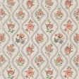 G P & J BAKER BF11025.1.0 BURFORD EMBROIDERY BLUE/RED Fabric - Eade's Wallpaper