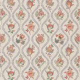 G P & J BAKER BF11025.1.0 BURFORD EMBROIDERY BLUE/RED Fabric - Eade's Wallpaper