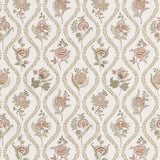 G P & J BAKER BF11025.4.0 BURFORD EMBROIDERY ROSE/CREAM Fabric - Eade's Wallpaper
