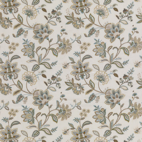 G P & J BAKER BF11028.2.0 LANGLEY AQUA Fabric - Eade's Wallpaper