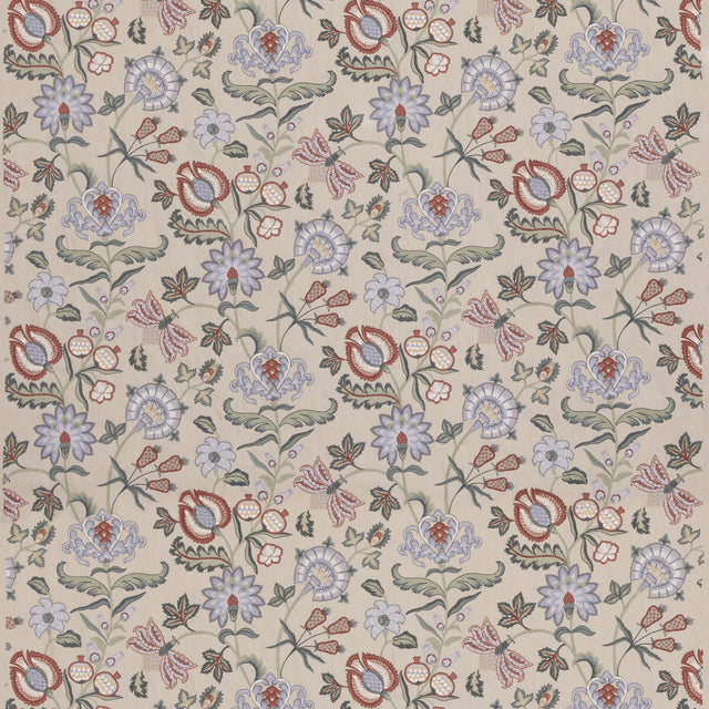 G P & J BAKER BF11033.1.0 SNOWHILL GREEN/RUSSET Fabric - Eade's Wallpaper
