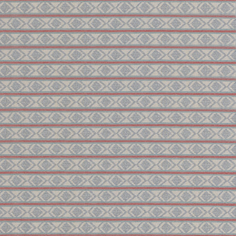 G P & J BAKER BF11034.1.0 BURFORD STRIPE RED/BLUE Fabric - Eade's Wallpaper