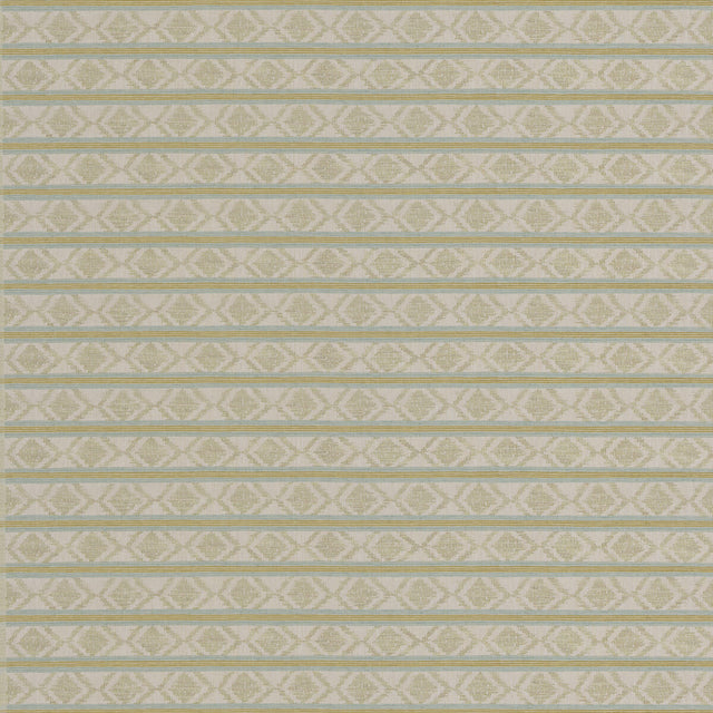 G P & J BAKER BF11034.4.0 BURFORD STRIPE AQUA/GREEN Fabric - Eade's Wallpaper
