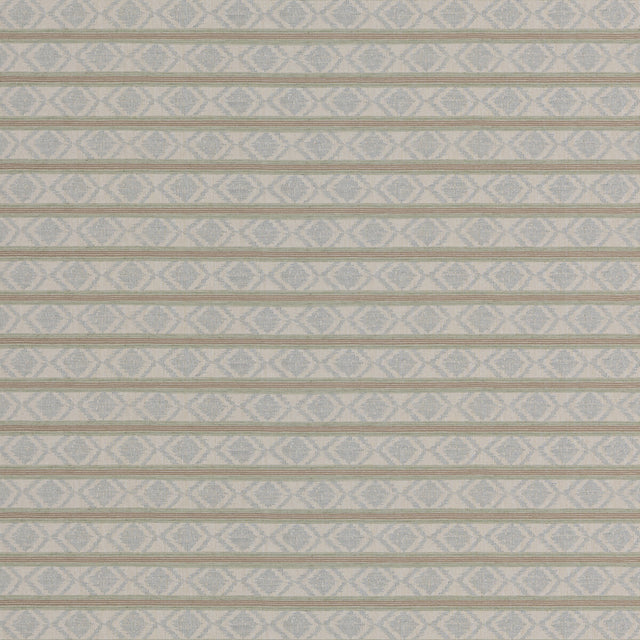 G P & J BAKER BF11034.6.0 BURFORD STRIPE AQUA Fabric - Eade's Wallpaper