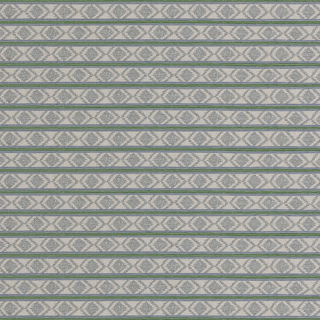 G P & J BAKER BF11034.7.0 BURFORD STRIPE BLUE/GREEN Fabric - Eade's Wallpaper