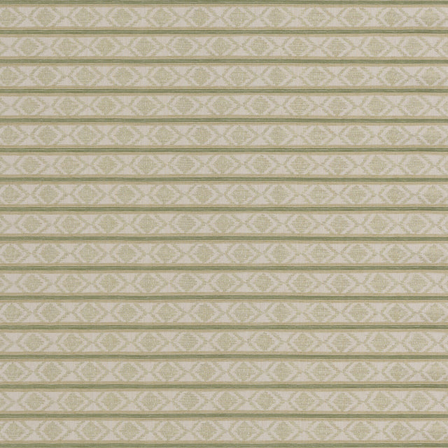 G P & J BAKER BF11034.8.0 BURFORD STRIPE GREEN Fabric - Eade's Wallpaper