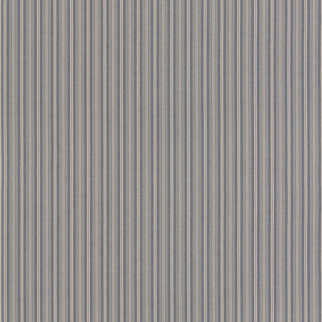 G P & J BAKER BF11037.640.0 LAVERTON STRIPE DENIM Fabric - Eade's Wallpaper