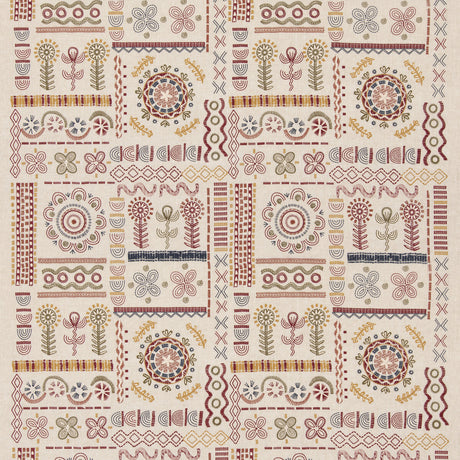 G P & J BAKER BF11055.3.0 SPIN OFF RED/GREEN Fabric - Eade's Wallpaper