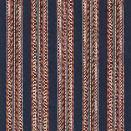 G P & J BAKER BF11059.2.0 WORLDS APART INDIGO Fabric - Eade's Wallpaper