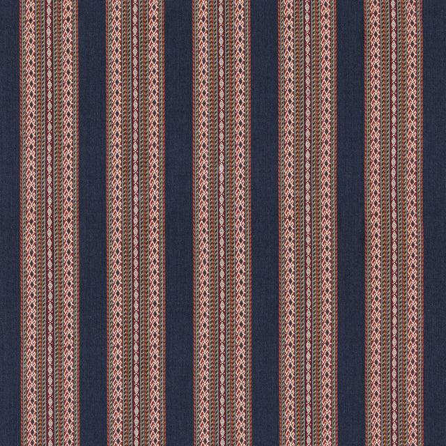 G P & J BAKER BF11059.2.0 WORLDS APART INDIGO Fabric - Eade's Wallpaper