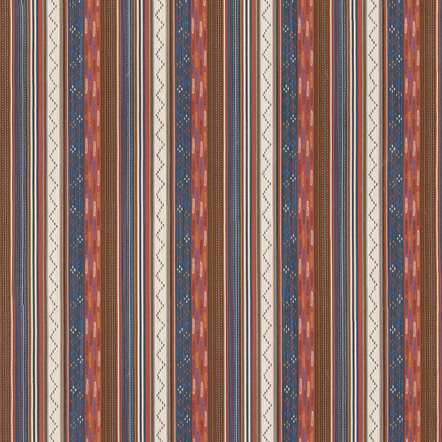 G P & J BAKER BF11060.1.0 RUNAWAY CORAL/INDIGO Fabric - Eade's Wallpaper