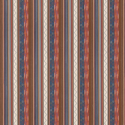 G P & J BAKER BF11060.1.0 RUNAWAY CORAL/INDIGO Fabric - Eade's Wallpaper