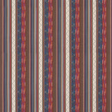 G P & J BAKER BF11060.2.0 RUNAWAY INDIGO/RED Fabric - Eade's Wallpaper