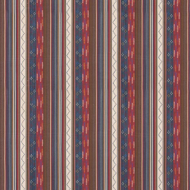 G P & J BAKER BF11060.2.0 RUNAWAY INDIGO/RED Fabric - Eade's Wallpaper