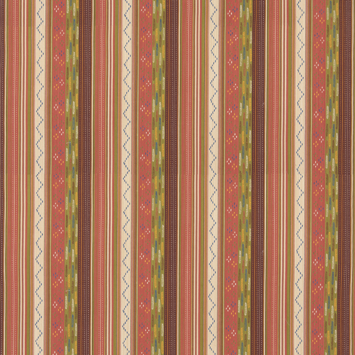 G P & J BAKER BF11060.3.0 RUNAWAY CORAL/GREEN Fabric - Eade's Wallpaper