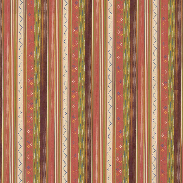 G P & J BAKER BF11060.3.0 RUNAWAY CORAL/GREEN Fabric - Eade's Wallpaper