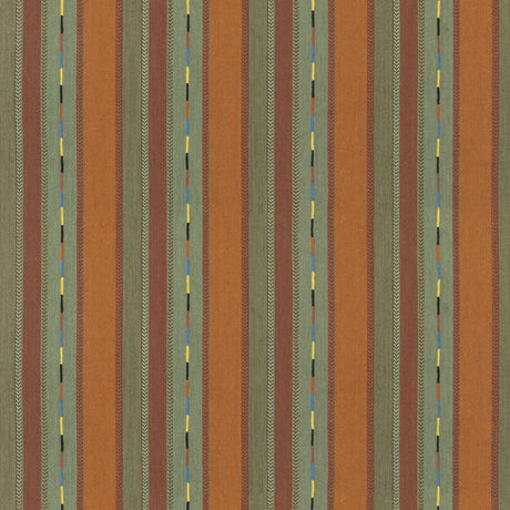 G P & J BAKER BF11062.3.0 BUNTY ORANGE/GREEN Fabric - Eade's Wallpaper