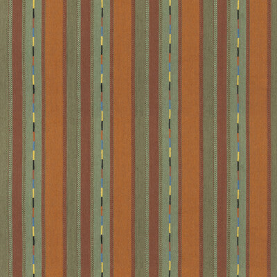 G P & J BAKER BF11062.3.0 BUNTY ORANGE/GREEN Fabric - Eade's Wallpaper