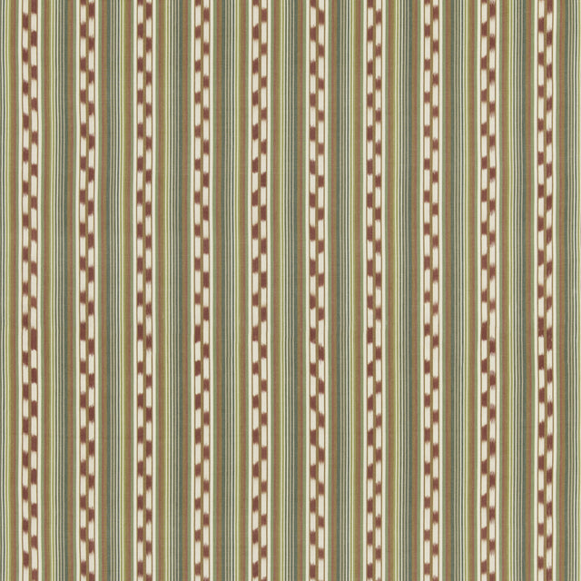 G P & J BAKER BF11081.4.0 HALKI STRIPE JAZZ Fabric - Eade's Wallpaper