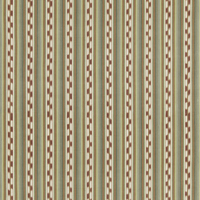 G P & J BAKER BF11081.4.0 HALKI STRIPE JAZZ Fabric - Eade's Wallpaper