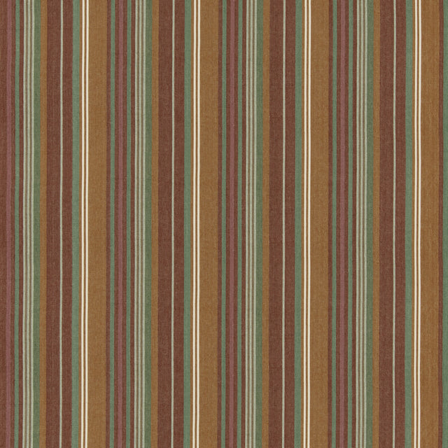 G P & J BAKER BF11082.1.0 PETRA STRIPE RED/GREEN Fabric - Eade's Wallpaper