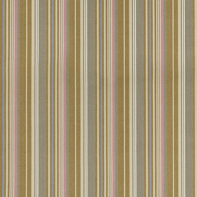 G P & J BAKER BF11082.3.0 PETRA STRIPE SAND/GREY Fabric - Eade's Wallpaper