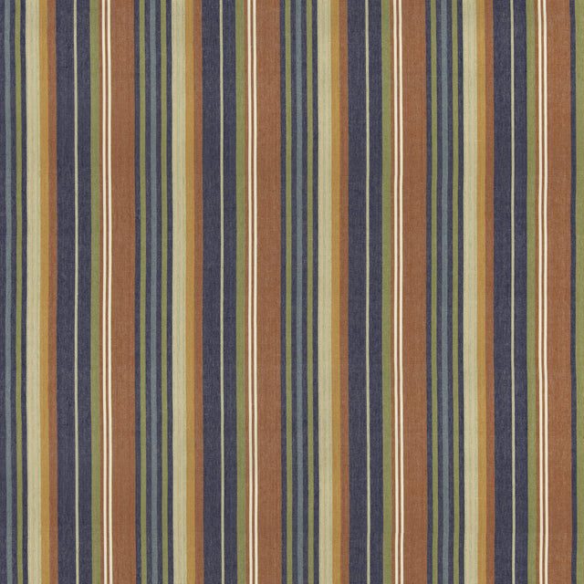 G P & J BAKER BF11082.5.0 PETRA STRIPE RED/BLUE Fabric - Eade's Wallpaper