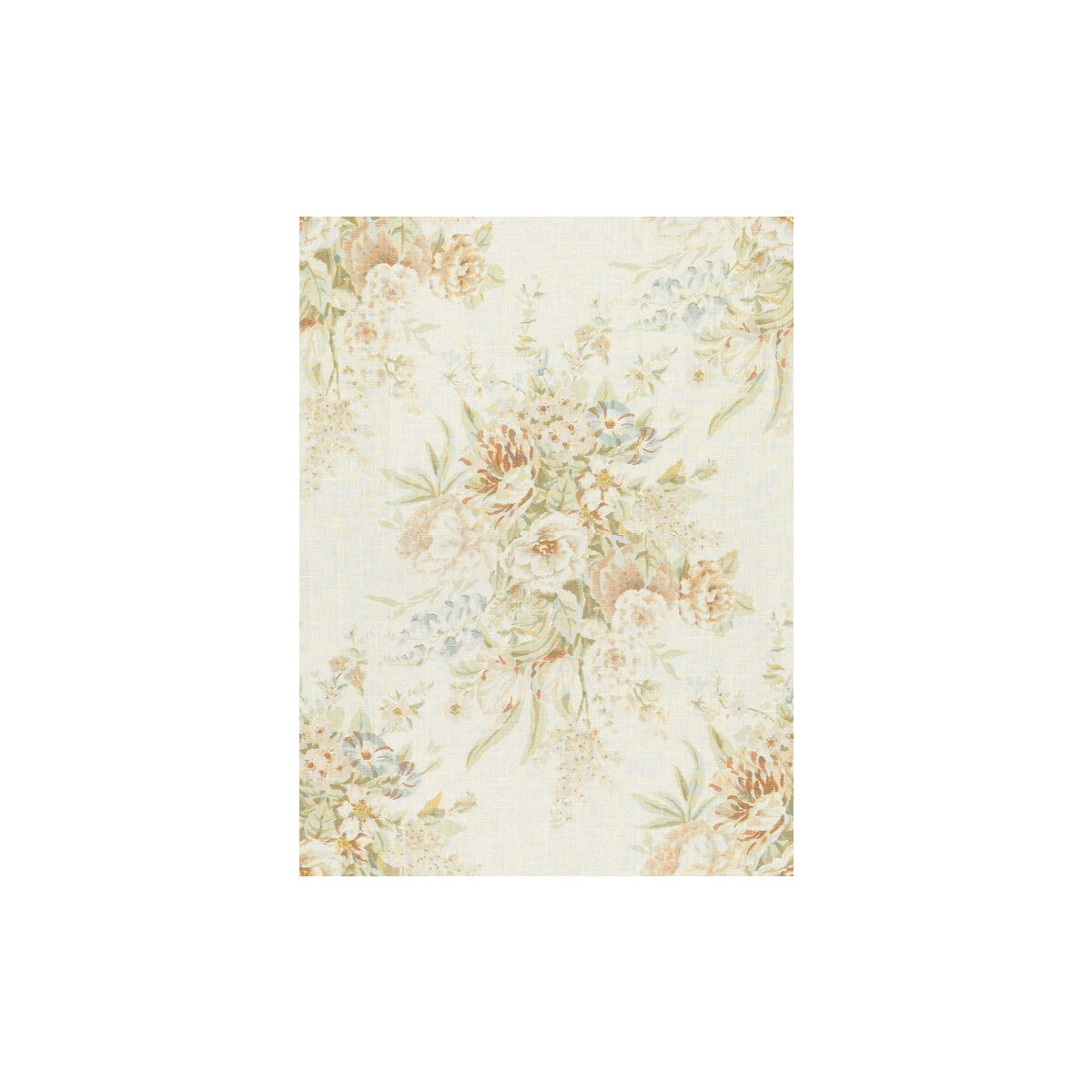 LEE JOFA BFC-3506.713.0 SHERBOURNE II PEACH/AQUA Fabric - Eade's Wallpaper