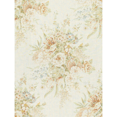 LEE JOFA BFC-3506.713.0 SHERBOURNE II PEACH/AQUA Fabric - Eade's Wallpaper