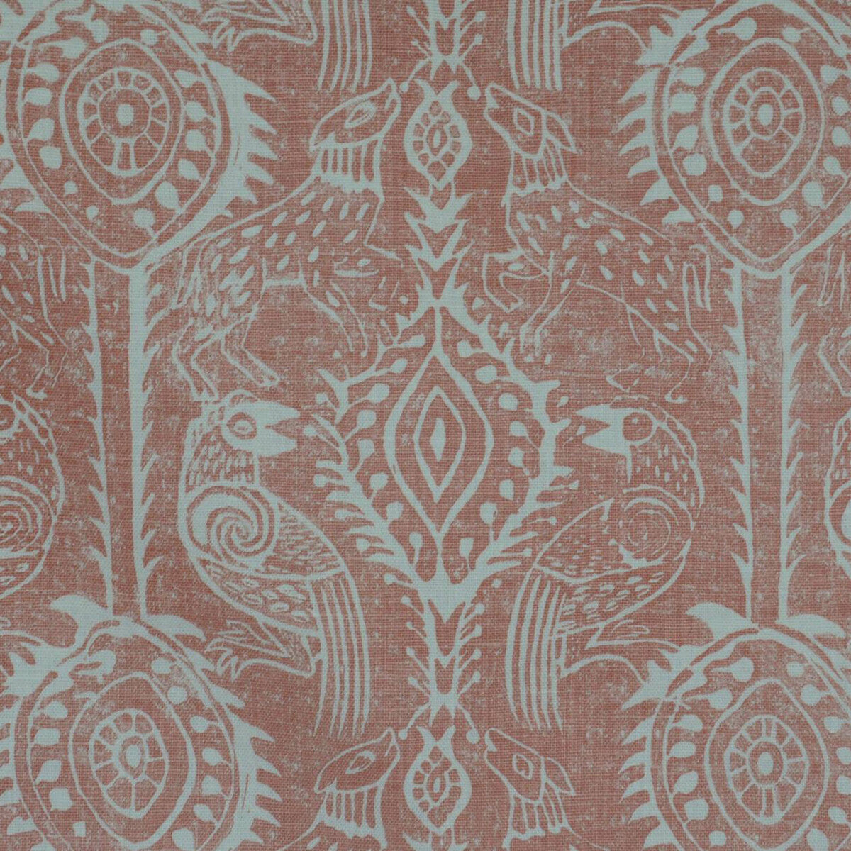 LEE JOFA BFC-3512.127.0 BEASTIES CORAL Fabric - Eade's Wallpaper