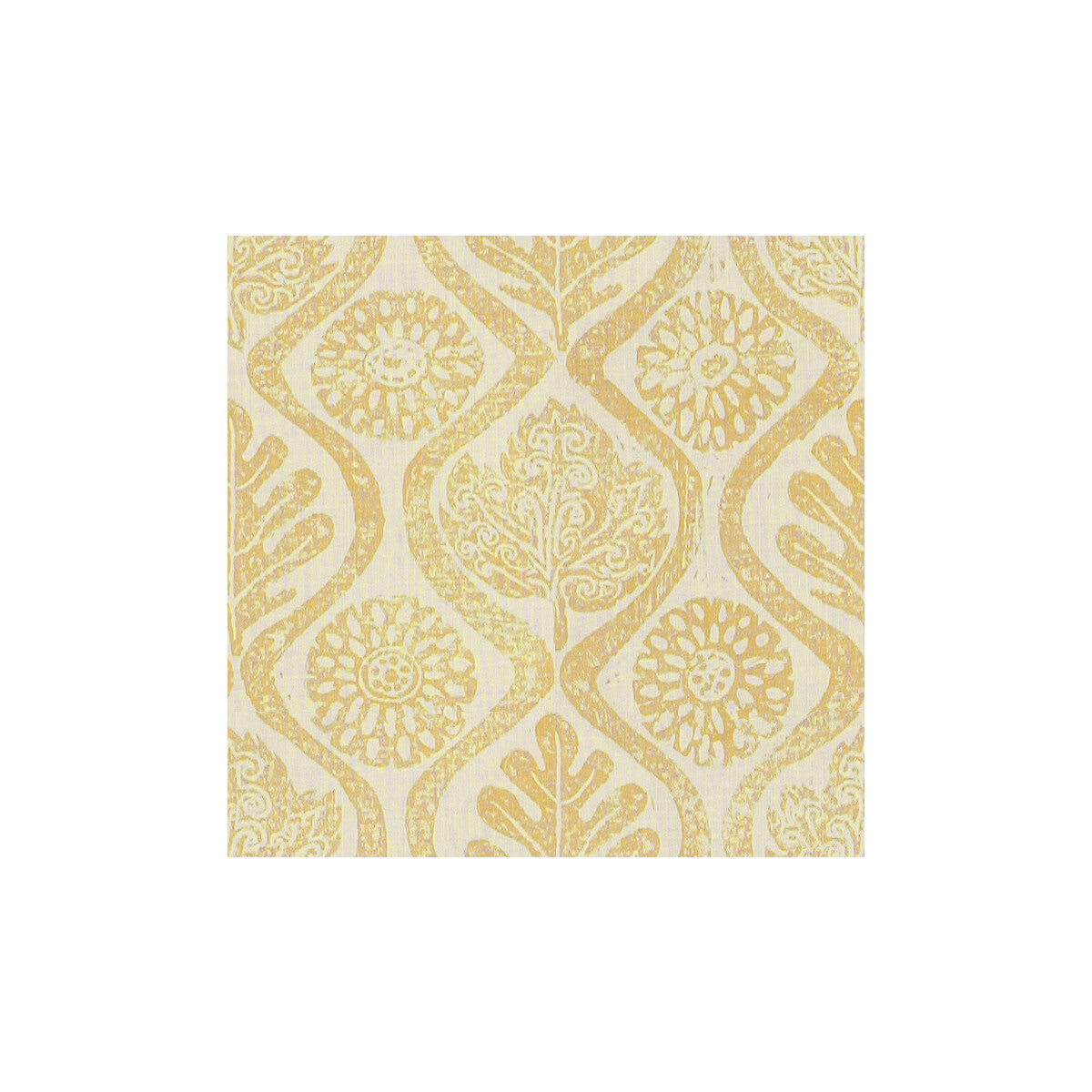 LEE JOFA BFC-3514.14.0 OAKLEAVES YELLOW Fabric - Eade's Wallpaper