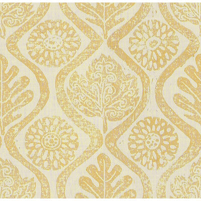 LEE JOFA BFC-3514.14.0 OAKLEAVES YELLOW Fabric - Eade's Wallpaper