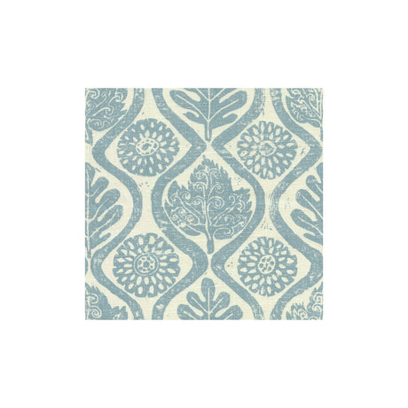 LEE JOFA BFC-3514.5.0 OAKLEAVES BLUE Fabric - Eade's Wallpaper