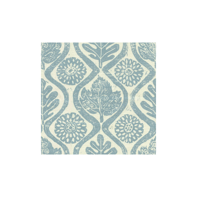 LEE JOFA BFC-3514.5.0 OAKLEAVES BLUE Fabric - Eade's Wallpaper