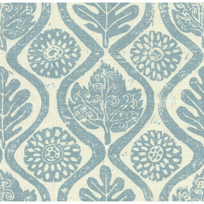 LEE JOFA BFC-3514.5.0 OAKLEAVES BLUE Fabric - Eade's Wallpaper