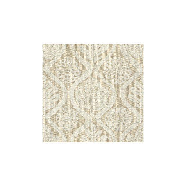 LEE JOFA BFC-3515.1.0 OAKLEAVES WHITE/OAT Fabric - Eade's Wallpaper