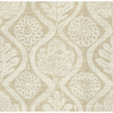 LEE JOFA BFC-3515.1.0 OAKLEAVES WHITE/OAT Fabric - Eade's Wallpaper
