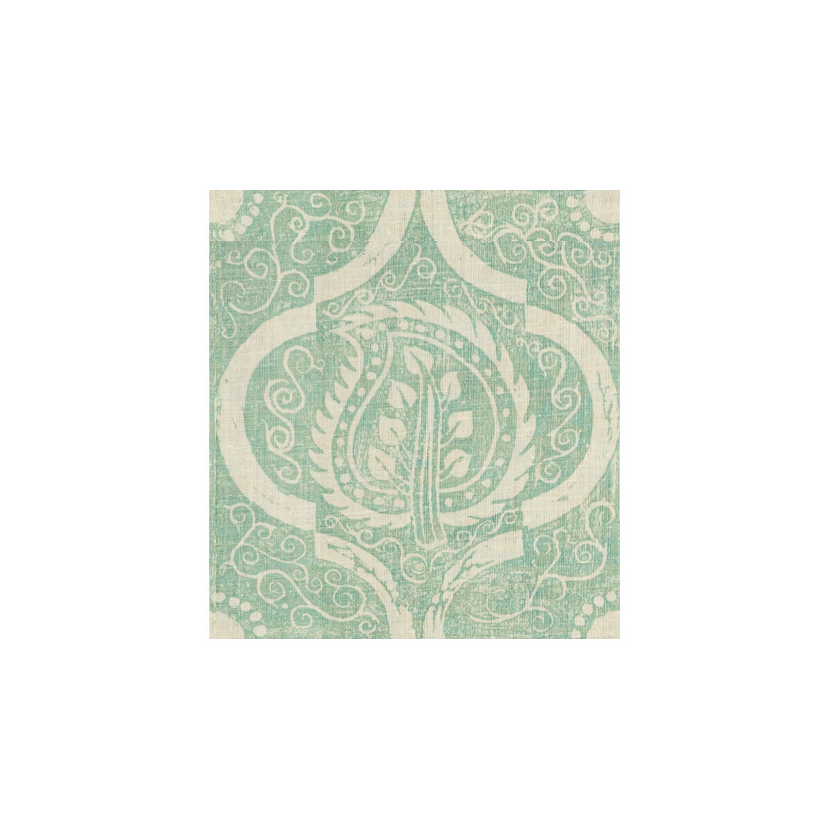 LEE JOFA BFC-3516.13.0 PERSIAN LEAF AQUA Fabric - Eade's Wallpaper