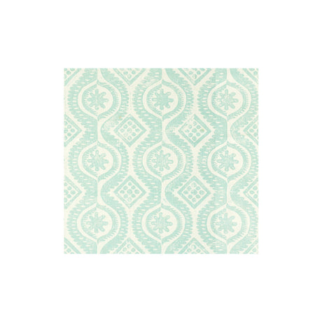 LEE JOFA BFC-3518.13.0 DAMASK AQUA Fabric - Eade's Wallpaper