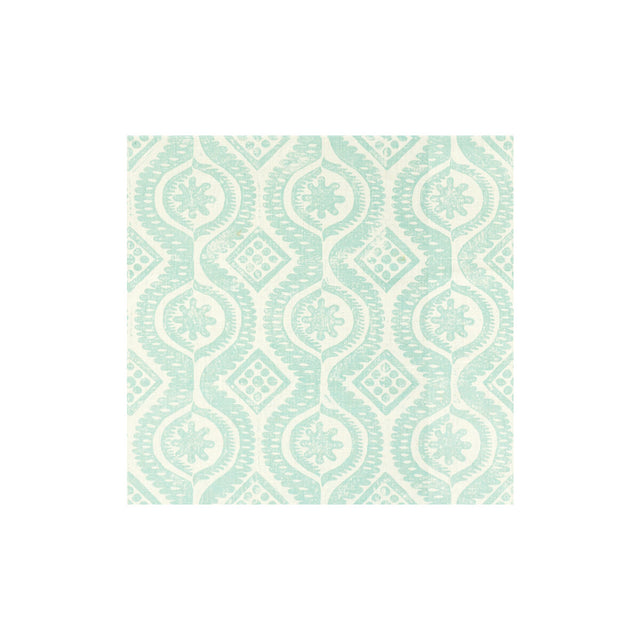 LEE JOFA BFC-3518.13.0 DAMASK AQUA Fabric - Eade's Wallpaper