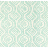 LEE JOFA BFC-3518.13.0 DAMASK AQUA Fabric - Eade's Wallpaper