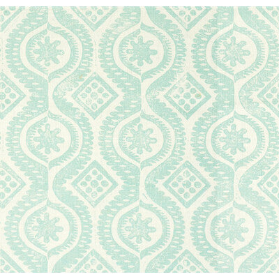 LEE JOFA BFC-3518.13.0 DAMASK AQUA Fabric - Eade's Wallpaper