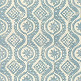 LEE JOFA BFC-3518.15.0 DAMASK BLUE Fabric - Eade's Wallpaper