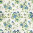 LEE JOFA BFC-3520.153.0 PARNHAM CORNFLOWER/LIME Fabric - Eade's Wallpaper