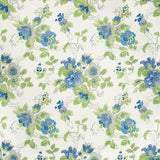LEE JOFA BFC-3520.153.0 PARNHAM CORNFLOWER/LIME Fabric - Eade's Wallpaper