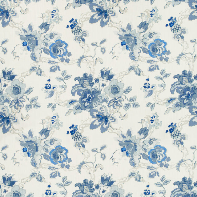 LEE JOFA BFC-3520.5.0 PARNHAM AZURE Fabric - Eade's Wallpaper