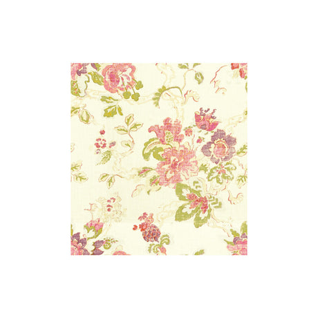 LEE JOFA BFC-3520.910.0 PARNHAM PLUM/MOSS/AQUA Fabric - Eade's Wallpaper