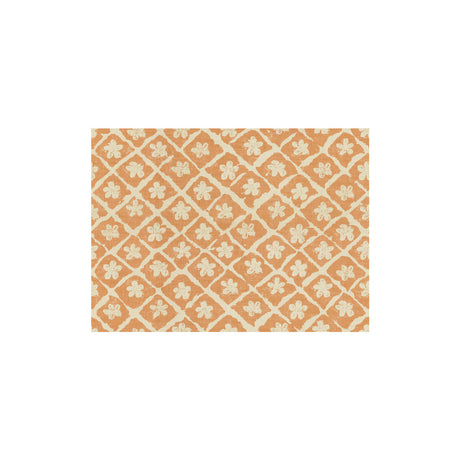 LEE JOFA BFC-3522.22.0 POMEROY PUMPKIN/NATURAL Fabric - Eade's Wallpaper